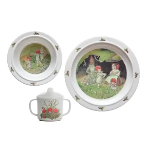 Elsa Beskow-Children of the Forest (Tomtebobarnen) Dish Set