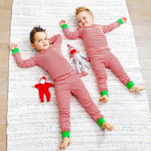 Baby and Toddler Pajamas - Candy Cane Holiday Stripe