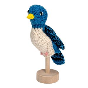 Bluebird - Organic Cotton Finger Puppet - Natural Toy