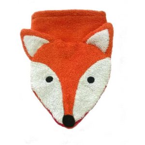 Organic Cotton Animal Washcloth - Fox