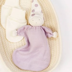 Organic Baby Muslin Sleeping Doll - Lavender