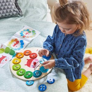 Rainbow Caterpillar Threading Game