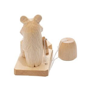 Fishing Bear Carved Toy