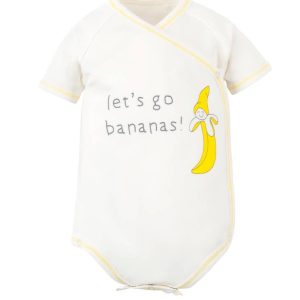 Organic Baby Let's Go Bananas SS Side Snap Bodysuit