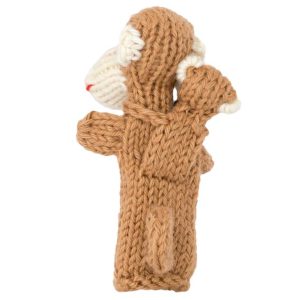 Monkey Mom & Baby - Organic Cotton Finger Puppet - Creative Toy