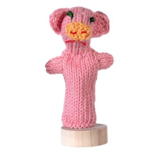 Pig - Organic Cotton Finger Puppet - Educational Toy