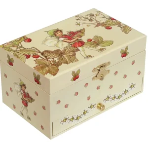 Strawberry Fairy Phosphorescent Musical Jewelry Box