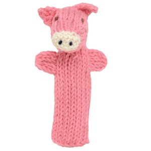 Pig - Organic Cotton Finger Puppet - Educational Toy