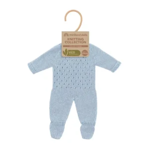 Knitted Pajamas for Dolls 15'' inch - Blue