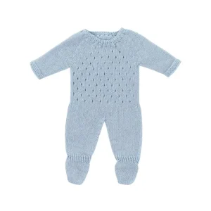 Knitted Pajamas for Dolls 15'' inch - Blue